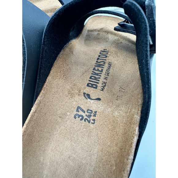 Birkenstock Unisex Arizona Sandal Black Birko-Flor 37 N EU (6-6.5 US) BI25 - Picture 7 of 9